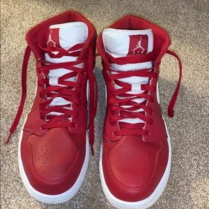 Nike Air Jordan Red Hightop Shoes US size 12